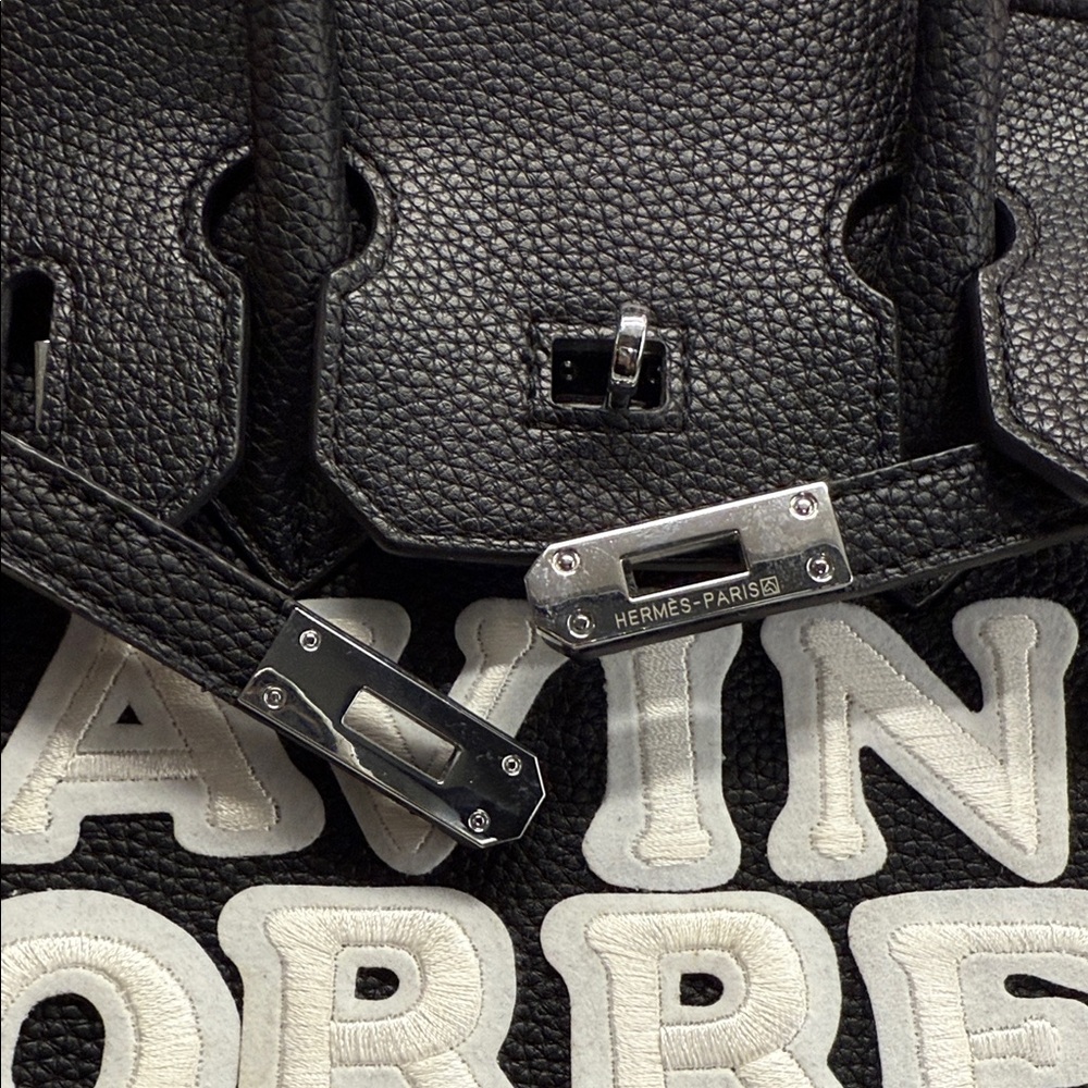 Black Birkin 25 Style Bag - Customized - Not Hermes - Picture 9 of 9